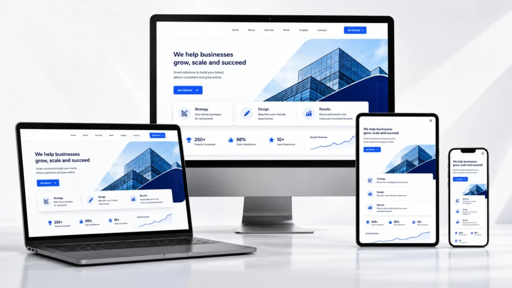 Responsive mobile-friendly professional business website