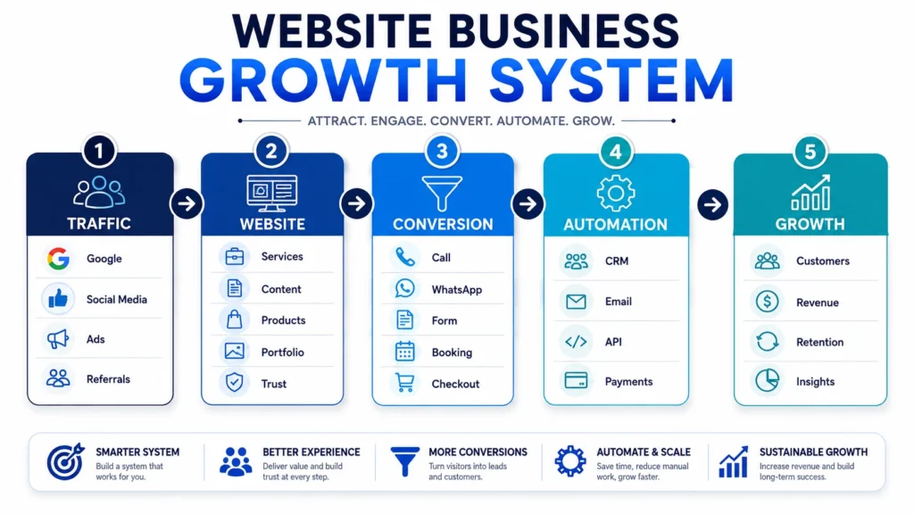 Website business growth system