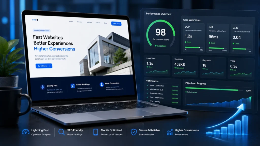 Website speed optimization and Core Web Vitals